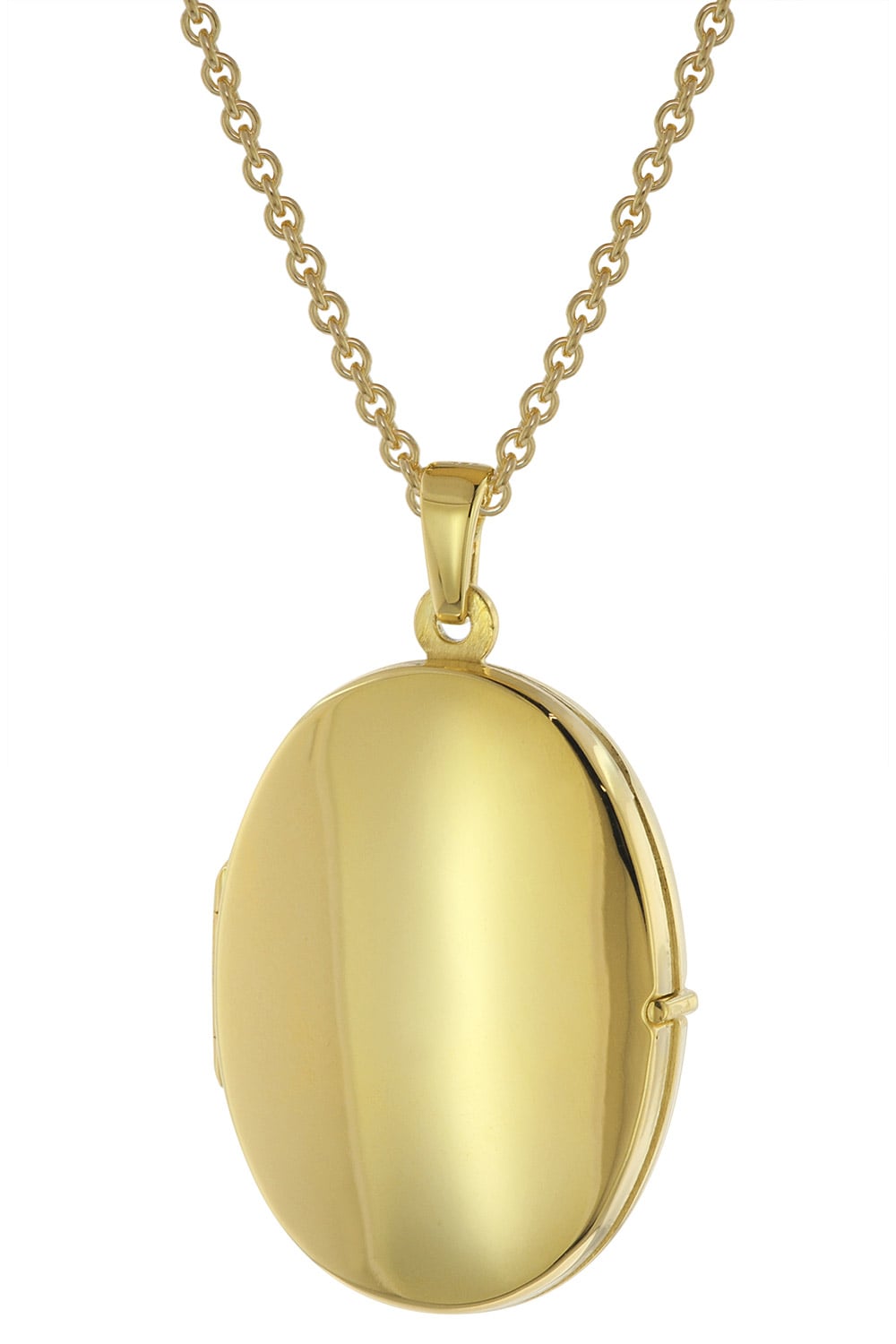 trendor 75826 Damen-Halskette mit Medaillon Gold auf Silber 925