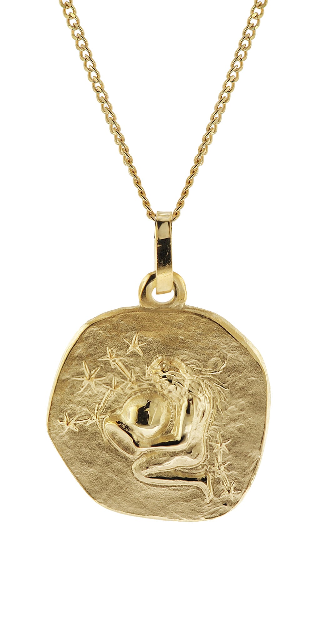 trendor 41920-02 Halskette mit Sternzeichen Wassermann Gold 333/8K Ø 16 mm