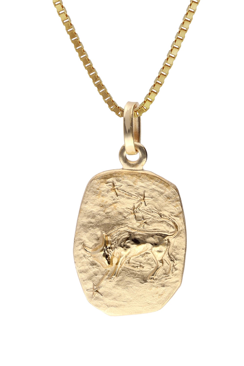 trendor 15382-05 Stier Sternzeichen Gold 333 / 8K mit vergoldeter Silberkette