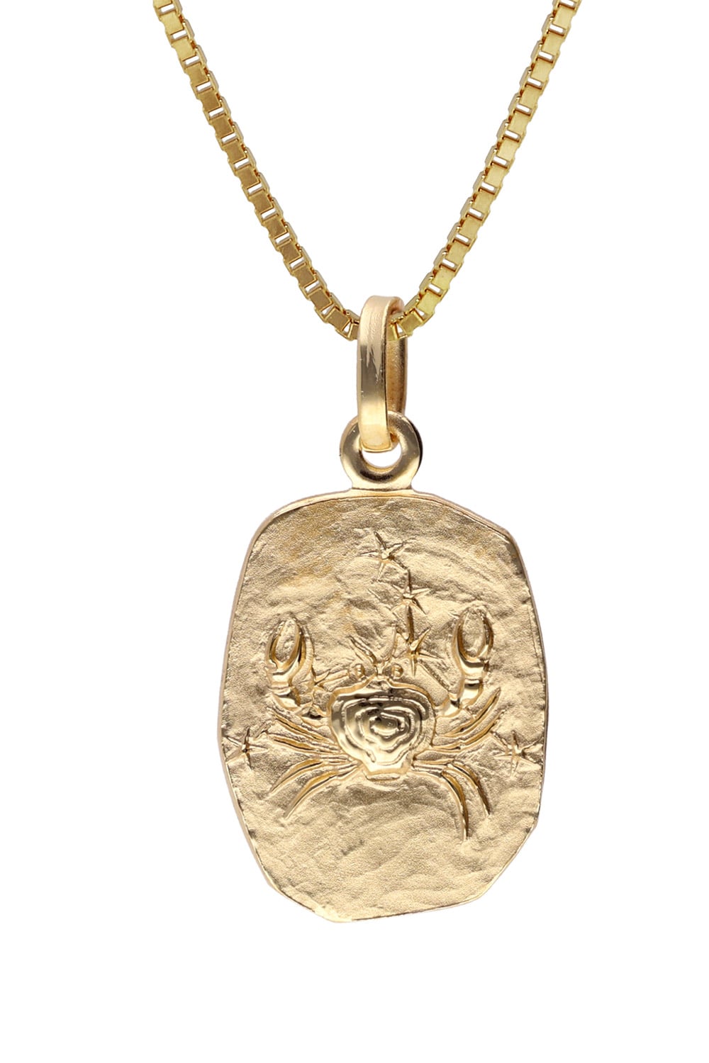 trendor 15382-07 Krebs Sternzeichen Gold 333 / 8K mit vergoldeter Silberkette