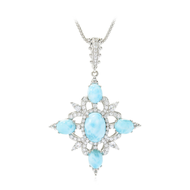 Larimar-Silberhalskette (Dallas Prince Designs)
