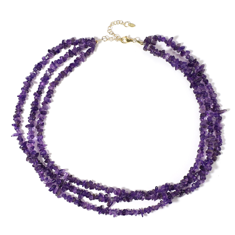Sambia-Amethyst-Silberhalskette