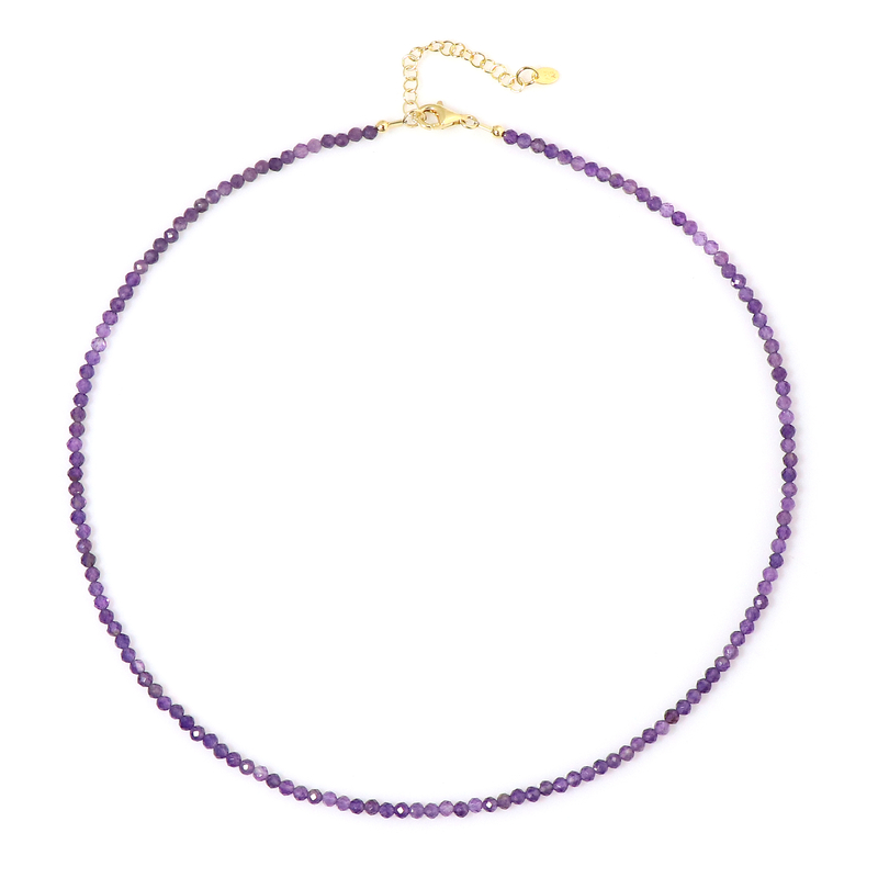 Sambia-Amethyst-Silberhalskette