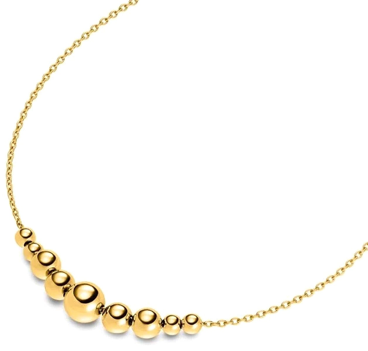 Boccia 08100-02 Damencollier Titan Goldfarben mit Kugeln