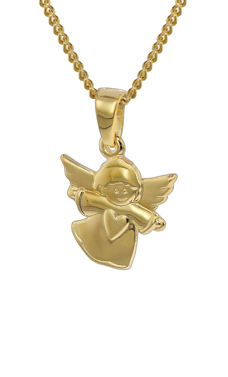 trendor 35820 Kinder-Anhänger Engel 333 Gold mit goldplattierter Halskette