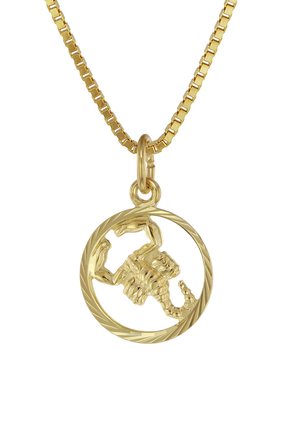trendor 75990-11 Kinder Sternzeichen Skorpion 333 Gold + goldplattierte Kette