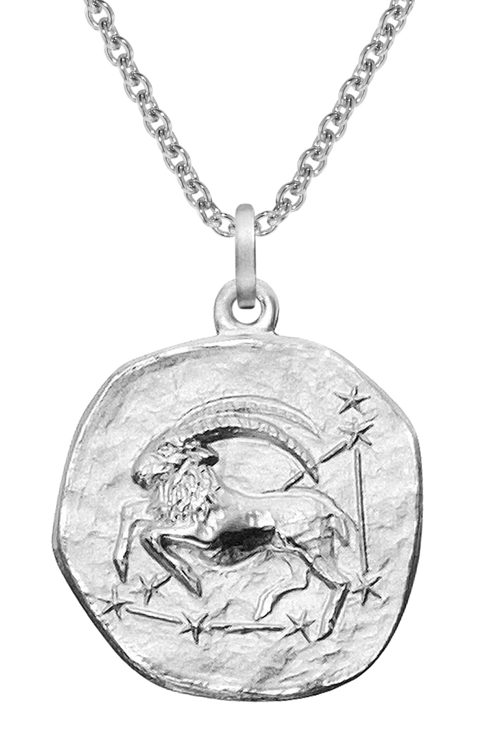 trendor 51610-01 Sternzeichen Steinbock Ø 20 mm und Halskette 925 Silber