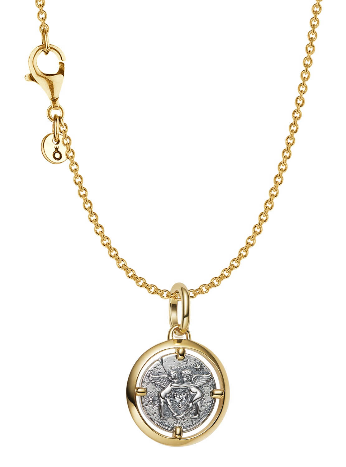 Pandora 21205 Damen Schmuck-Set Kette mit Anhänger Amor Goldfarben