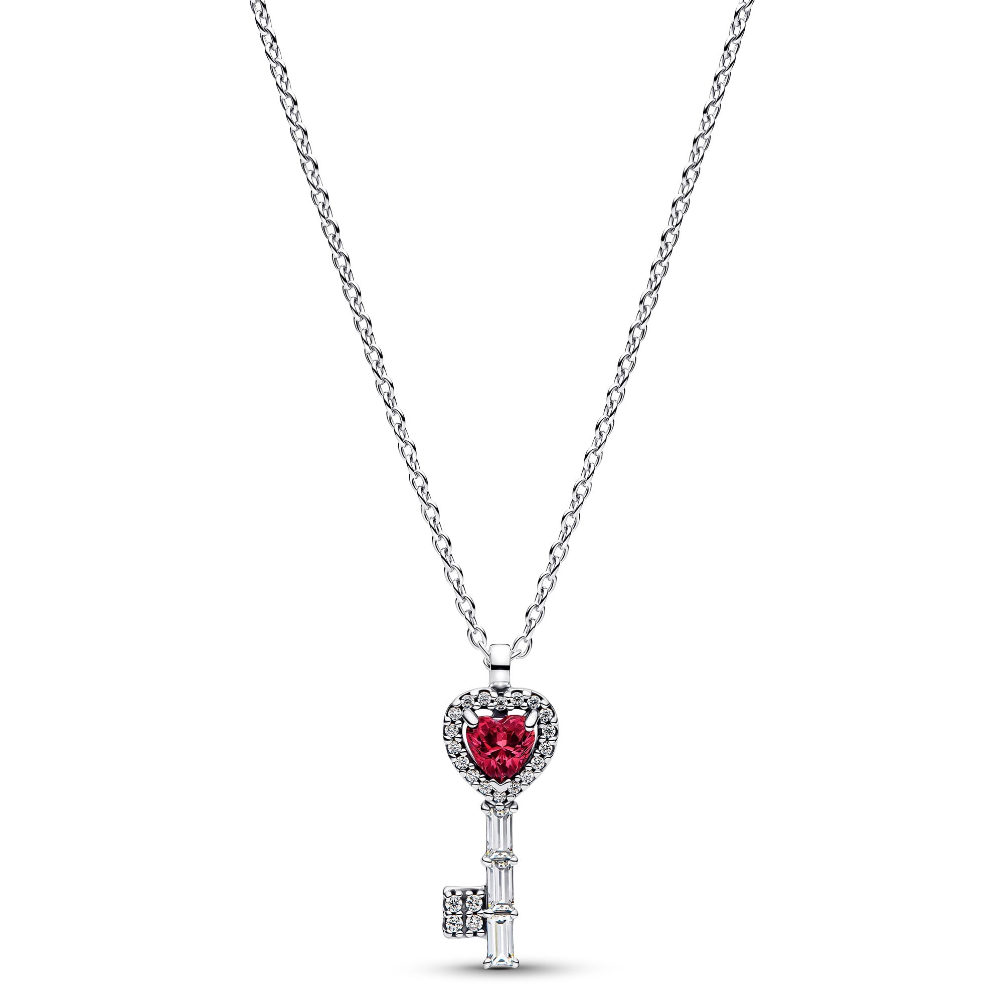 Pandora 394392C01-45 Damen-Halskette Schlüssel Erhabenes Herz