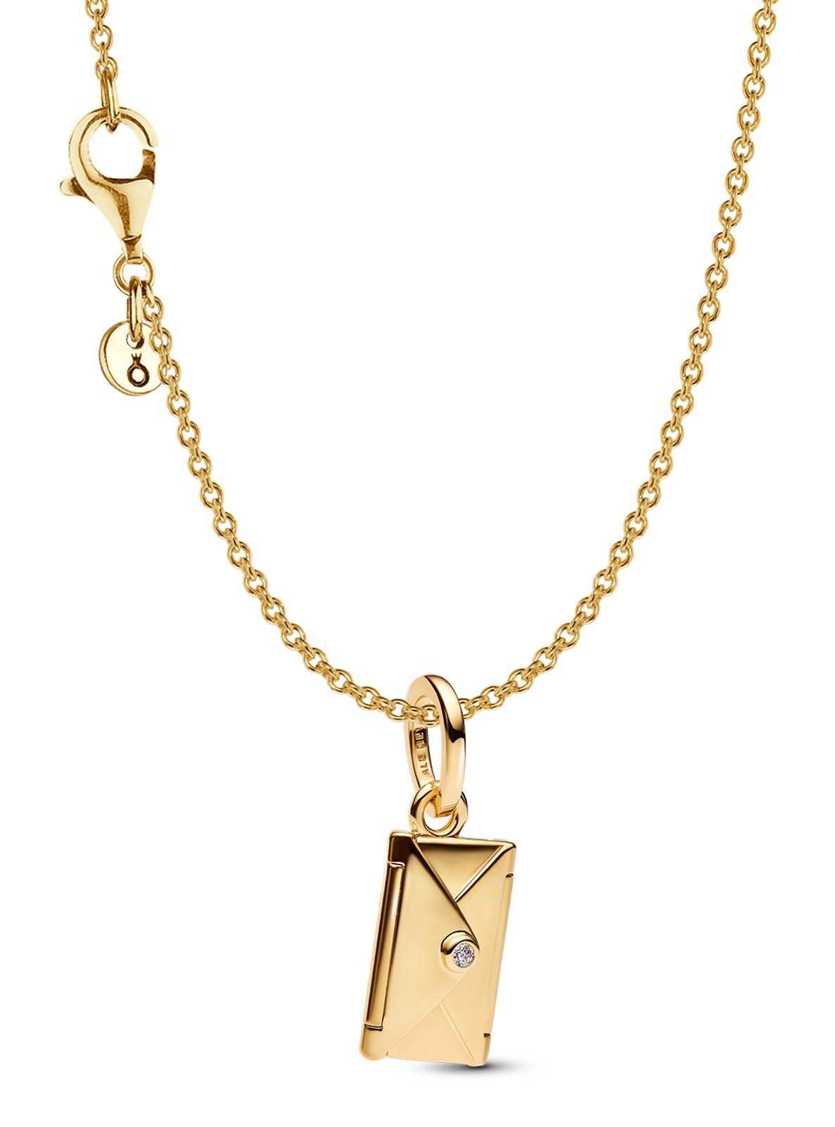 Pandora 21533 Damen-Kette Schmuckset Goldfarben mit Anhänger Liebesbrief
