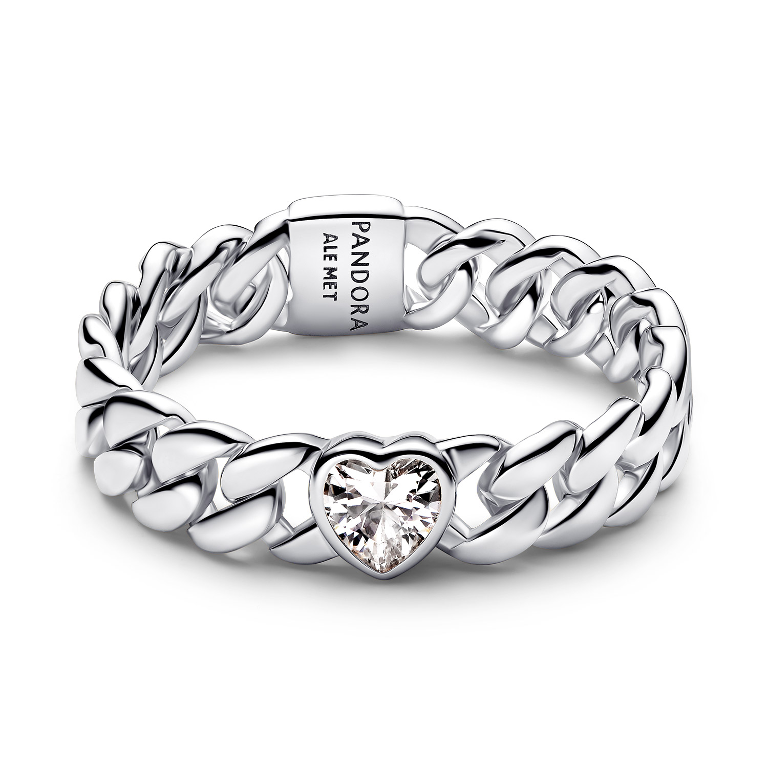 Pandora 194386C01 Kettenring für Frauen mit Herz Silber