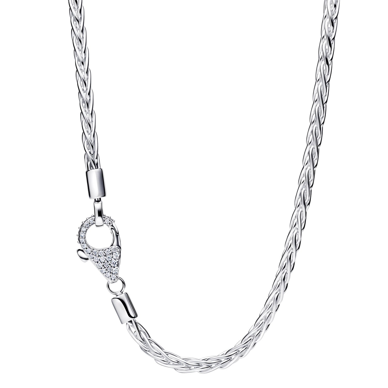 Pandora 394463C01 Damen-Silberkette Fuchsschwanz mit Pavé-Verschluss
