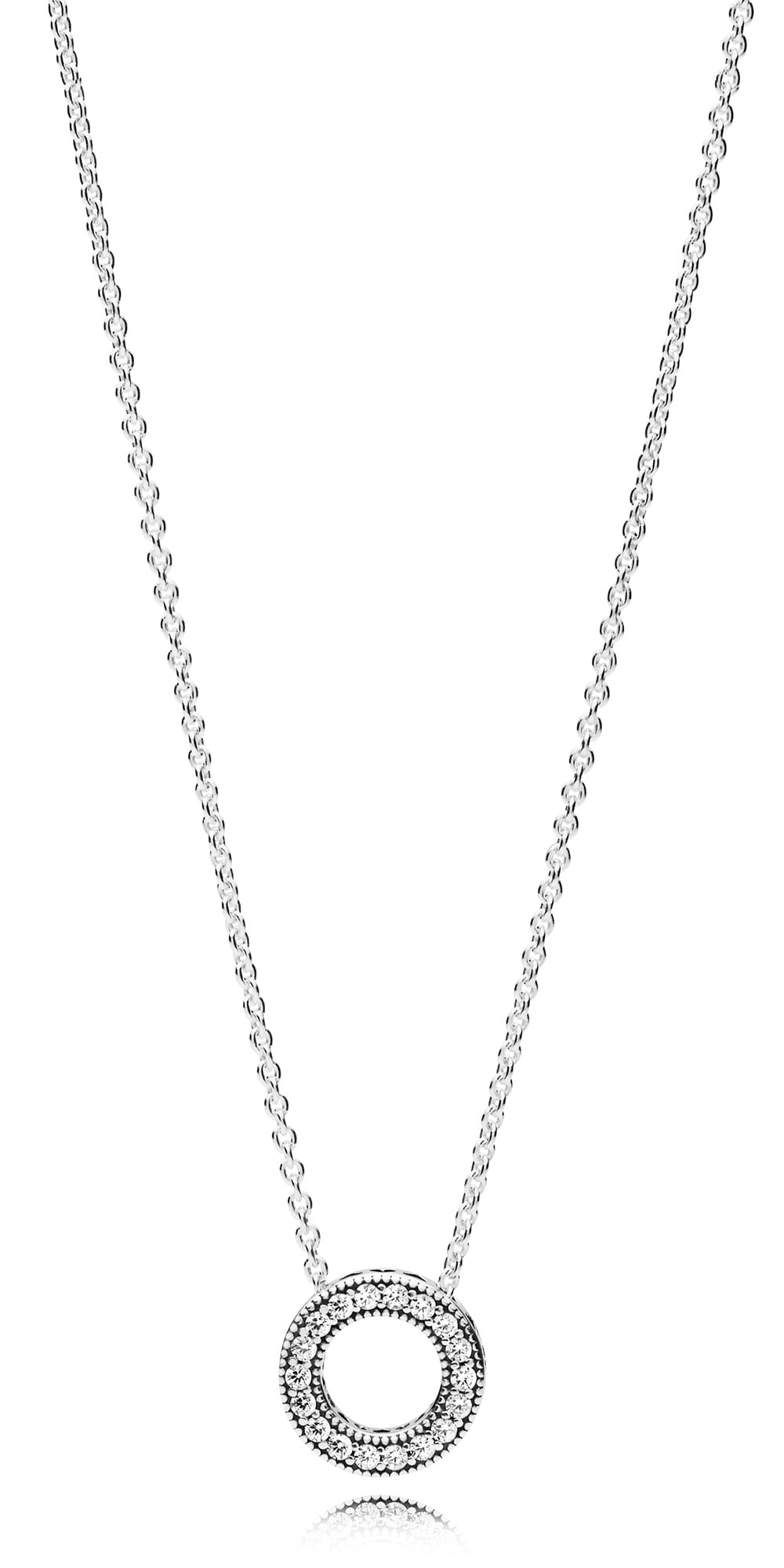 Pandora 397436CZ Damen-Halskette Silber 925 Collier Herzen