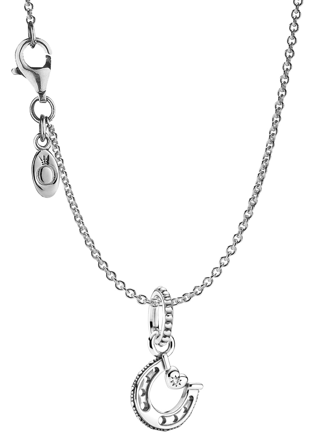 Pandora 39718 Damen-Halskette mit Hufeisen 925 Silber 45 cm