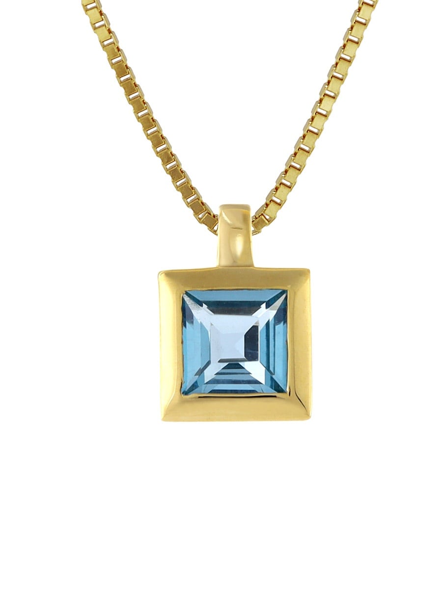 Acalee 80-1004-02 Topas Swiss Blau Anhänger 333 / 8K Gold + Kette