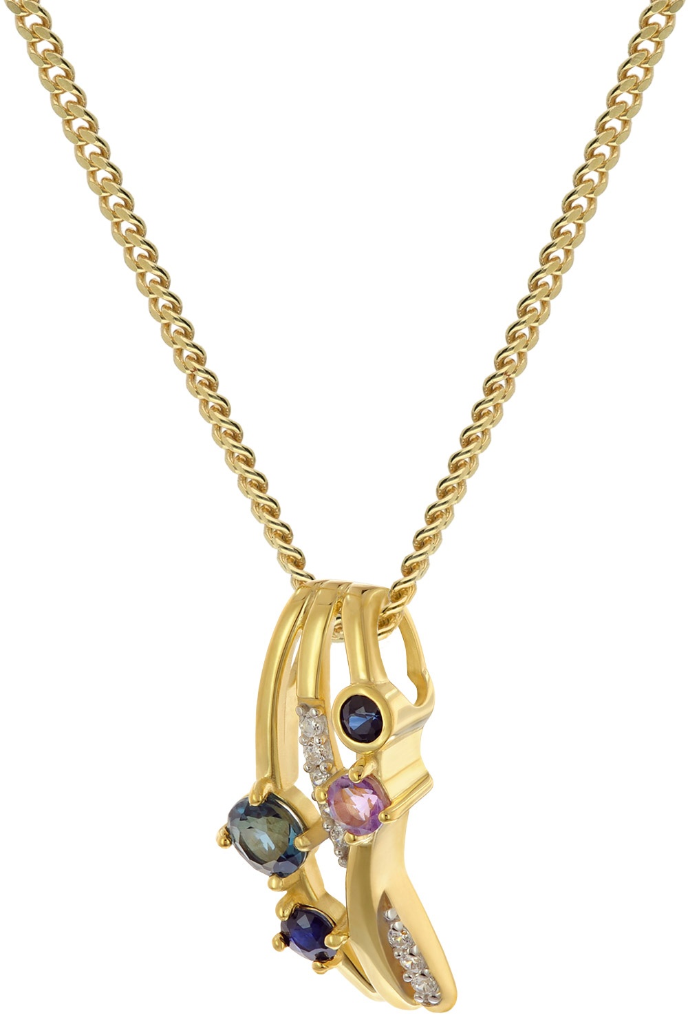 GLIZZ GL8352 Damen Schmuck-Anhänger Gold 333/8K an vergoldeter Halskette