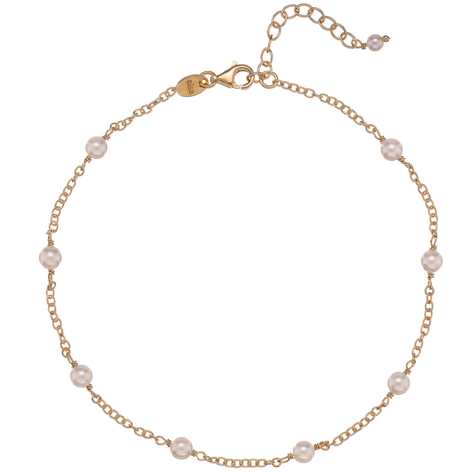 Alisia AL5084.01.000 Damen-Fußkette Goldfarben mit kleinen Perlen