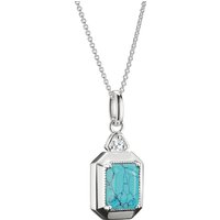 Thomas Sabo KE2366-405-17-L45V Kette Oktagon mit imitiertem Türkis Elyndra silber Damen