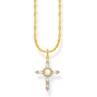 Thomas Sabo KE2296-445-14-L45V Vergoldete Kette mit Kreuz Anhänger Cross Romance Damen
