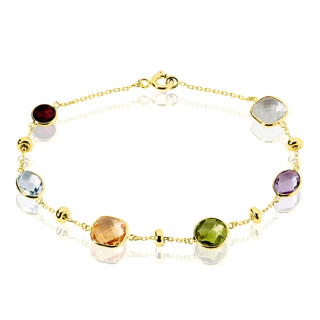 🦚 AGA Damen Armband Gold 375 (9 Karat) Amethyst Violett 9,46 ct, Armband mit Stein
