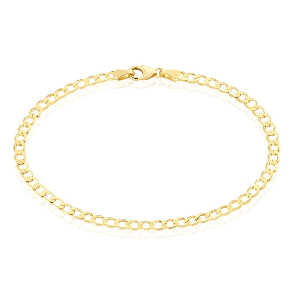 🦚 PANZER 9 Unisex Armkette Gold 375 (9 Karat) B 3,3 mm, Armkette ohne Stein