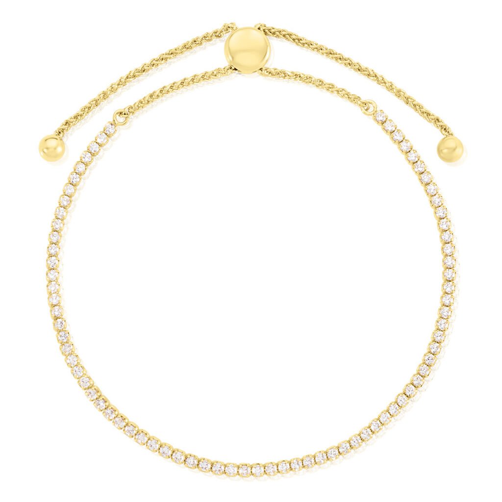 🦚 TALIA Damen Armband Silber vergoldet 925 Zirkonia Weiß 2,17 ct, Armband mit Stein