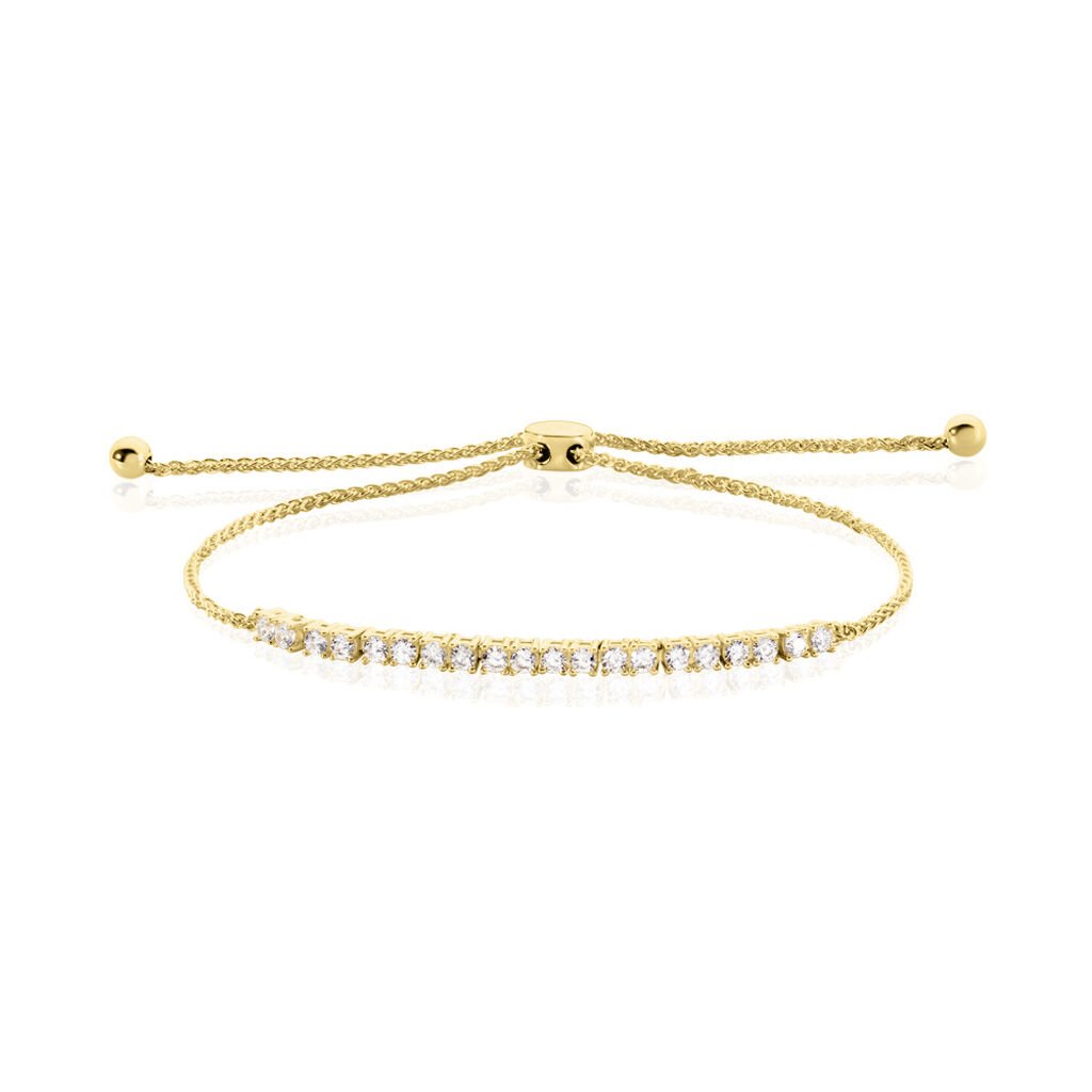 🦚 ORIVELLE Damen Armband Silber vergoldet 925 Zirkonia Weiß 1,17 ct, Armband mit Stein