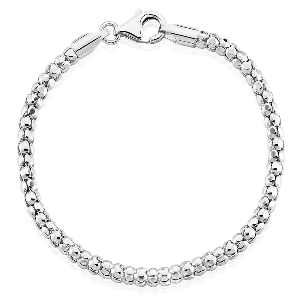 🦚 AUBRIELLE Damen Armkette Silber Silber 925 B 4 mm, Armkette ohne Stein