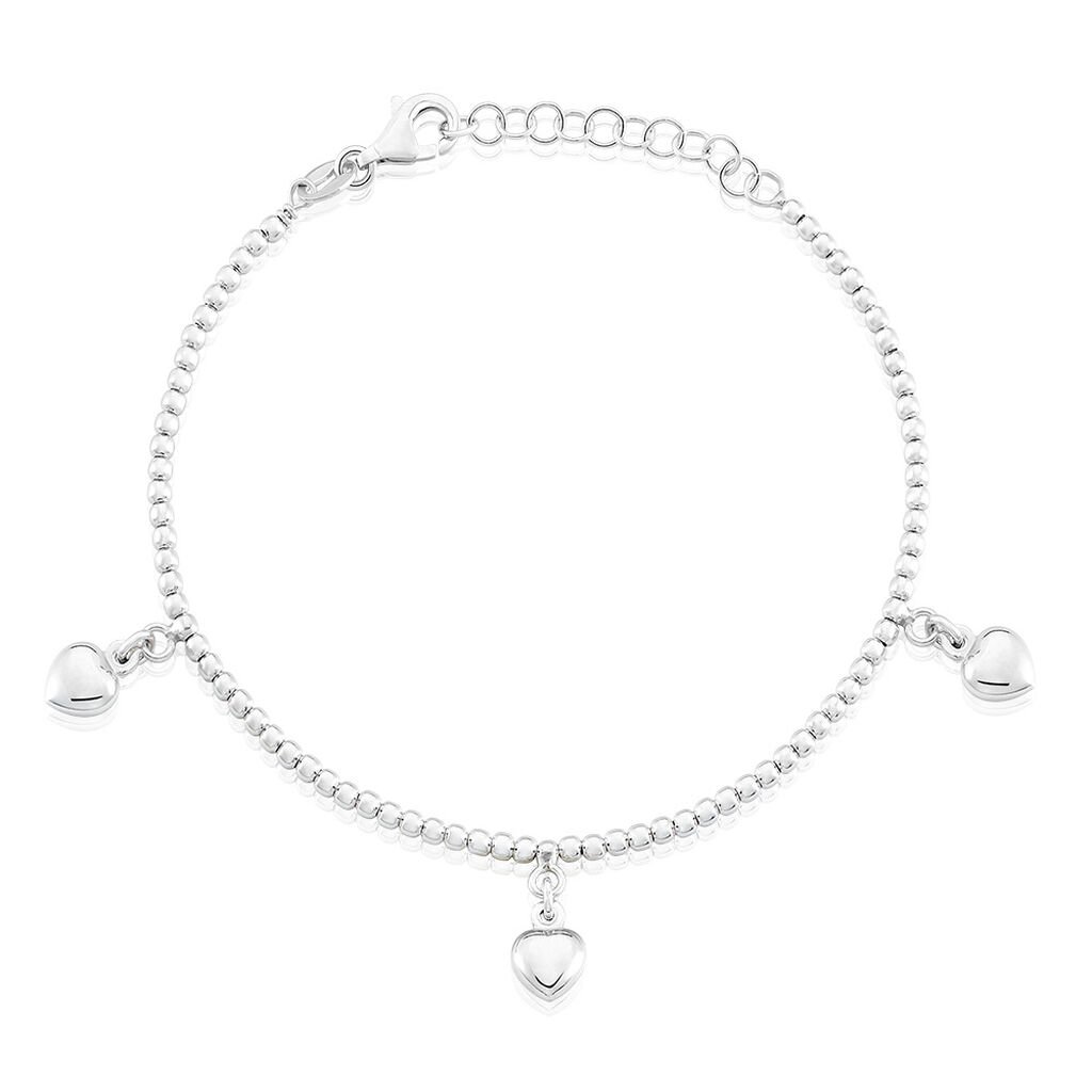🦚 SALMA Kinder Armband Silber Silber 925 Herz B 2,5 mm, Armband ohne Stein