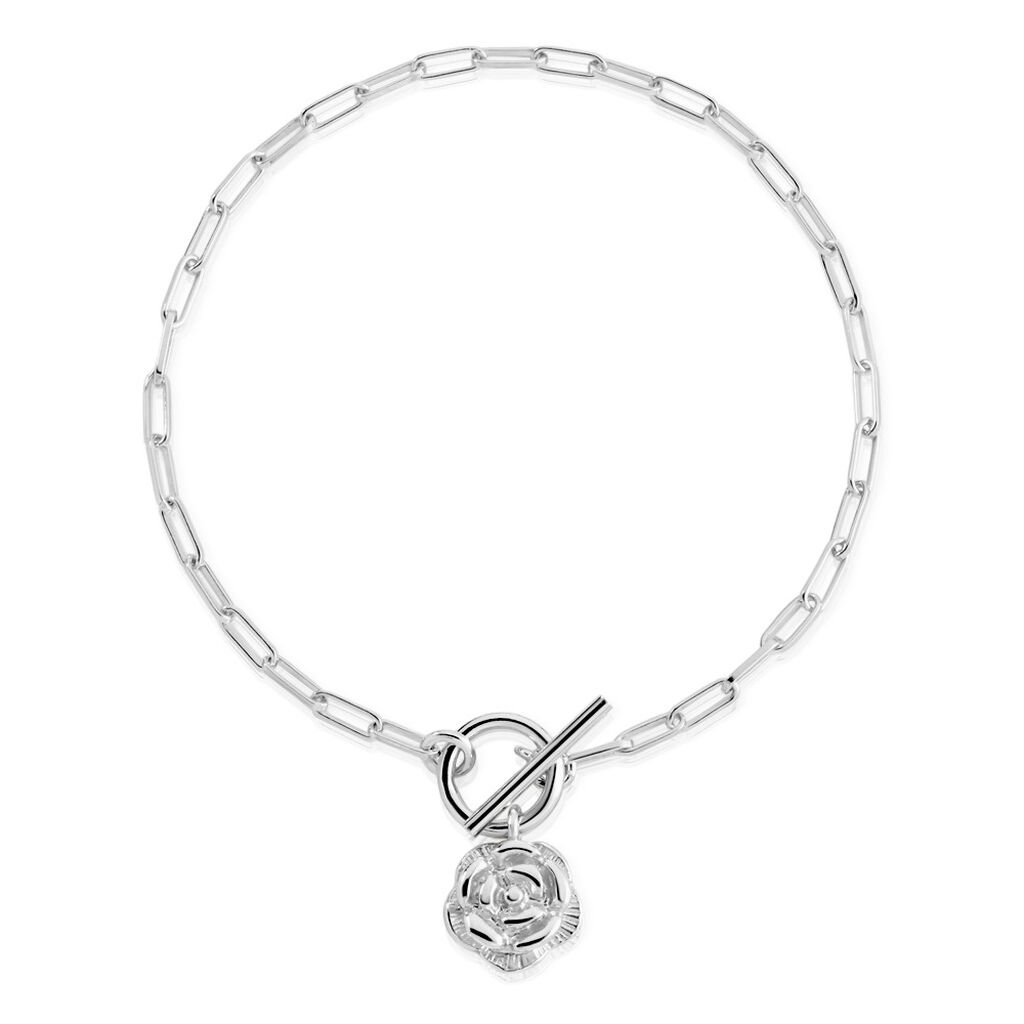 🦚 ROSALIA Damen Armband Silber 925 Rosette B 2,3 mm, Armband ohne Stein
