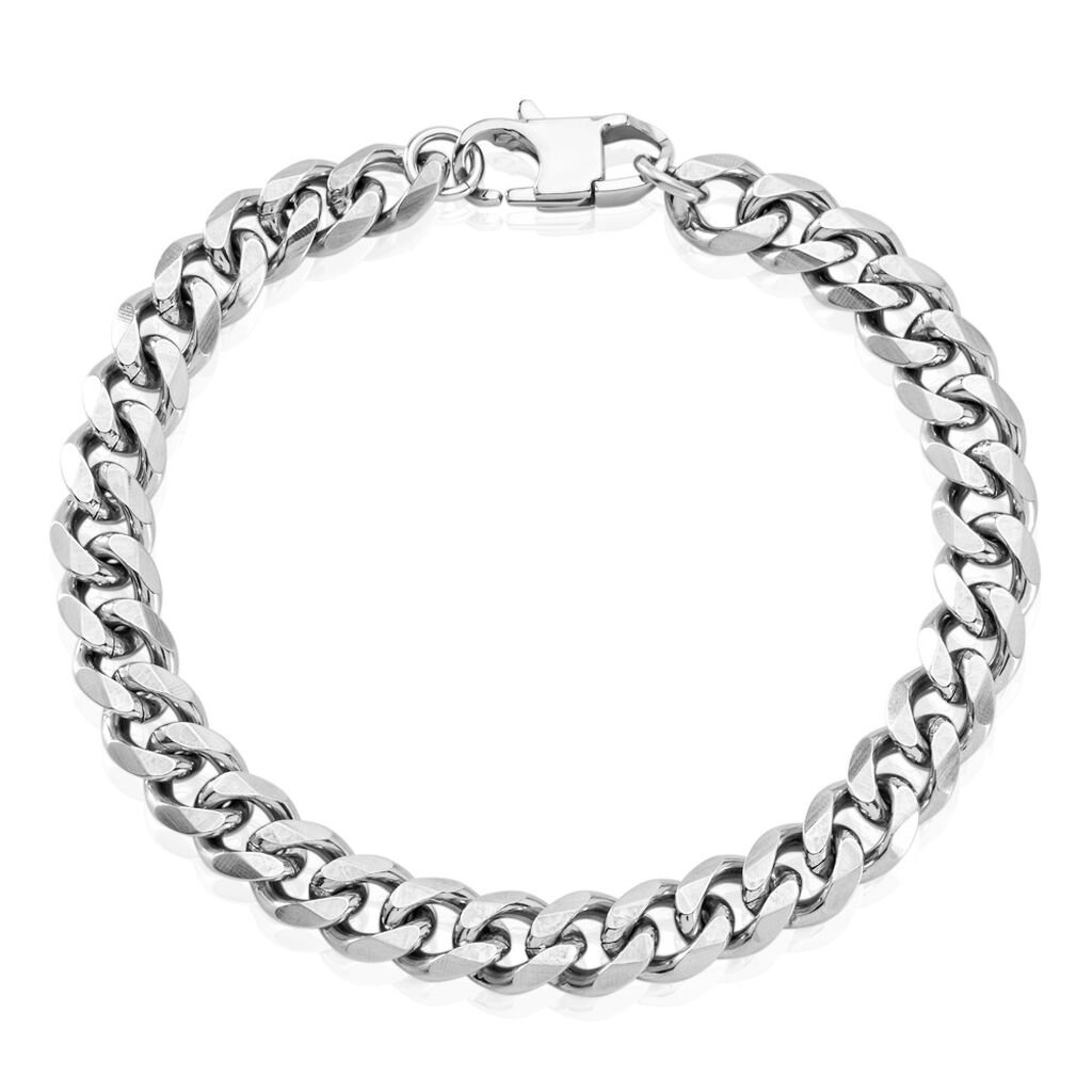 🦚 LEVI Herren Armkette Edelstahl B 8 mm, Armkette ohne Stein