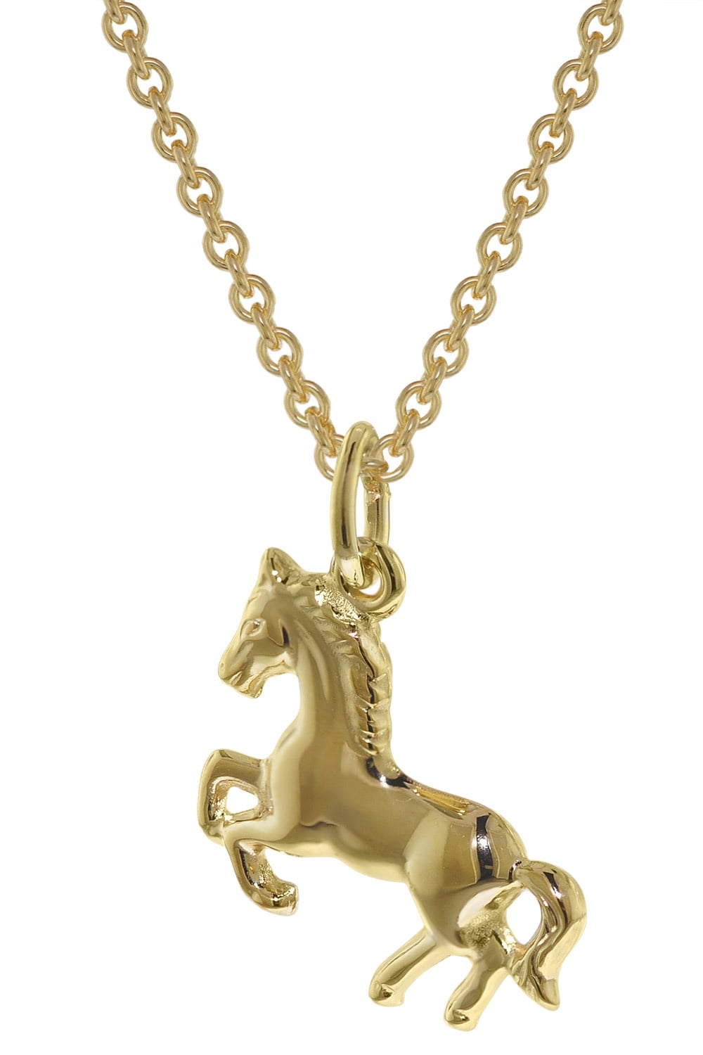 trendor 35808 Pferd Anhänger Gold 333 mit plattierter Kette für Mädchen