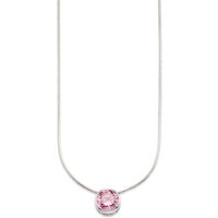 Bruno Banani Kette mit Anhänger Schmuck Geschenk Silber 925 Halsschmuck Halskette Schlangenkette Stein, mit Zirkonia (synth), Korund (synth) oder Spinell (synth) rosa|silberfarben Unkategorisiert online kaufen