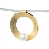 Ernstes Design Kettenanhänger Anhänger Edelstahl mit Süßwasser-Perle goldfarben Unkategorisiert online kaufen