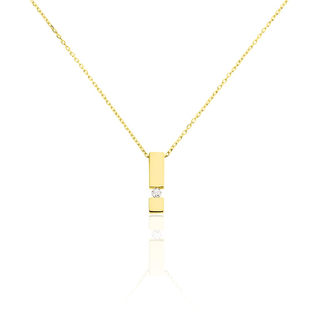 🦚 Damen Collier Gold 375 Diamant 0,04ct Barren Granada, Collier mit Stein Unkategorisiert online kaufen