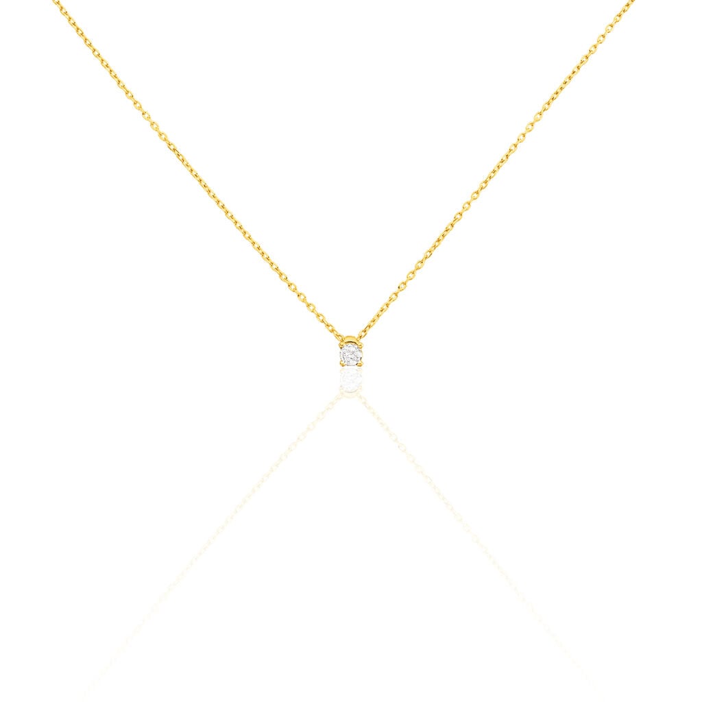 🦚 Damen Collier Gold 375 Diamant 0,06ct Ravenna, Collier mit Stein Unkategorisiert online kaufen
