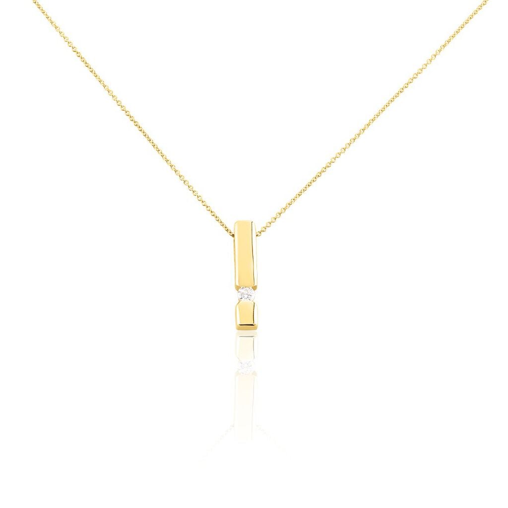 🦚 Damen Collier Gold 585 Diamant 0,1ct Sanina, Collier mit Stein Unkategorisiert online kaufen