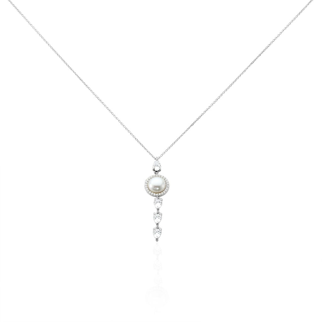 🦚 Damen Halskette Weißgold 585 Zirkonia Zuchtperle, Collier mit Stein Unkategorisiert online kaufen 🦚 Damen Halskette Weißgold 585 Zirkonia Zuchtperle, Collier mit Stein Unkategorisiert online kaufen