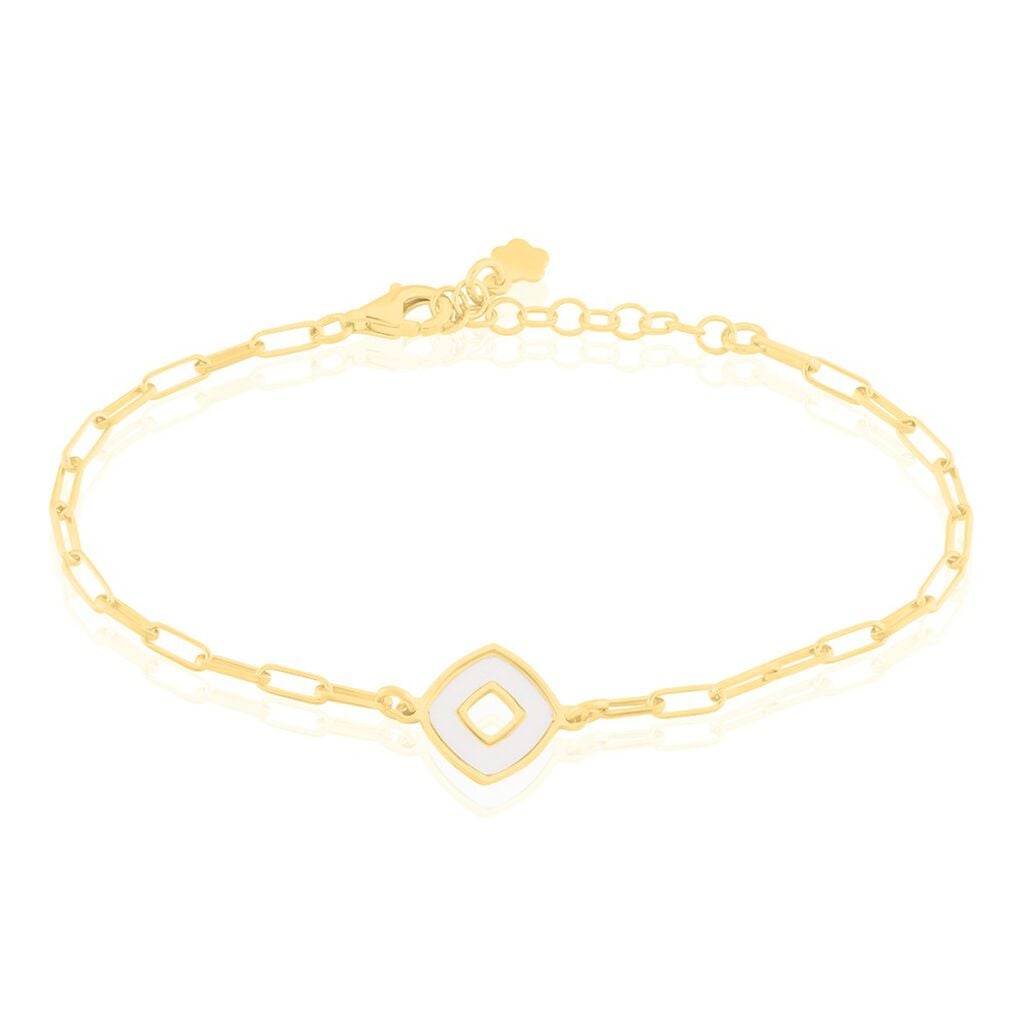 🦚 Damenarmband Silber 925 Vergoldet Raute Perlmutt, Armband mit Stein Unkategorisiert online kaufen