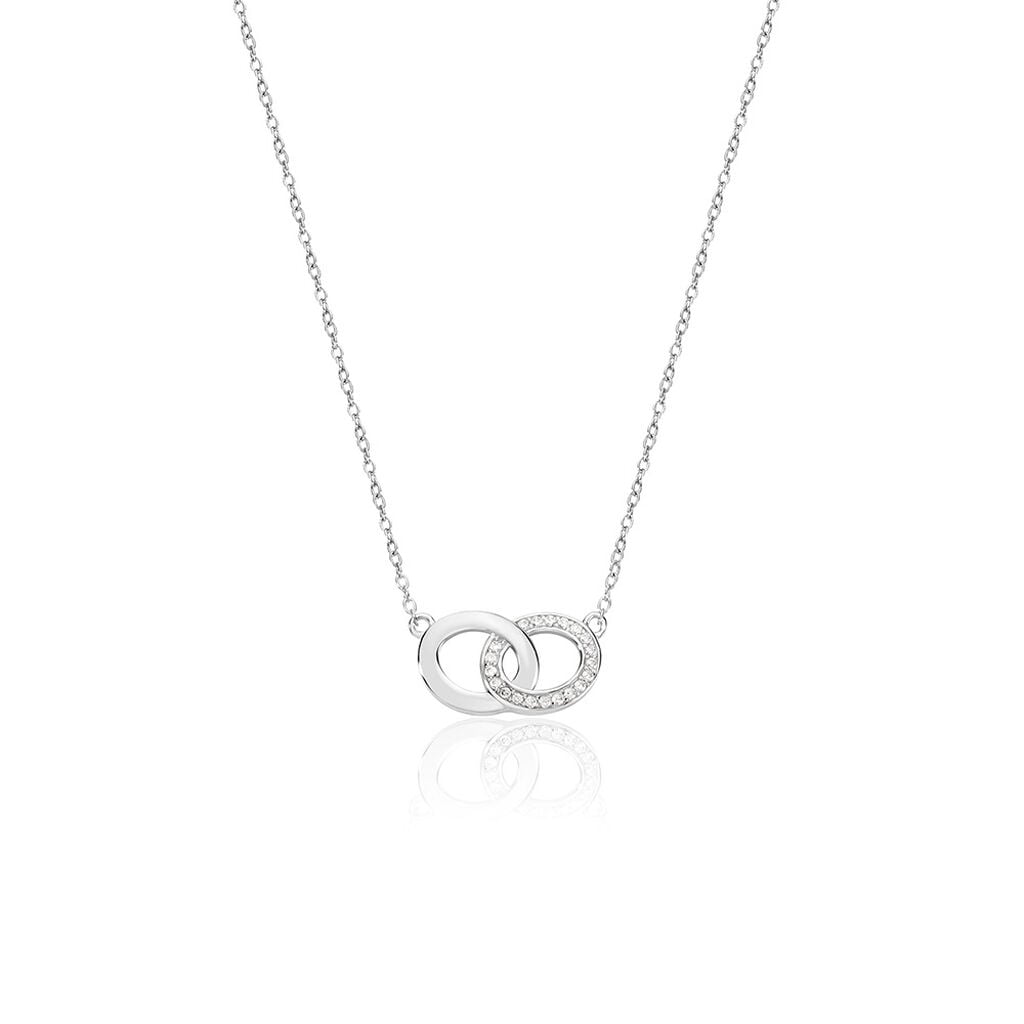 🦚 LORE Damen Collier Silber 925 Zirkonia Weiß, Collier mit Stein Unkategorisiert online kaufen