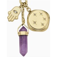 Fossil Kette mit Anhänger JEWELRY, JF04680710, mit Amethyst, Zirkonia (synth) gelb|goldfarben Unkategorisiert online kaufen