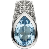 JOBO Kettenanhänger Anhänger mit Blautopas und Zirkonia, 925 Silber blau Unkategorisiert online kaufen