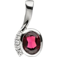 JOBO Kettenanhänger Anhänger mit Granat und Zirkonia, 925 Silber silberfarben Unkategorisiert online kaufen