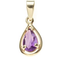 JOBO Kettenanhänger Anhänger Tropfen, 333 Gold mit Amethyst gelb|goldfarben Unkategorisiert online kaufen