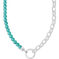 THOMAS SABO Charm-Kette mit blauen Perlen, KE2188-404-17-L45V, mit Türkis-Imitat blau|silberfarben Unkategorisiert online kaufen