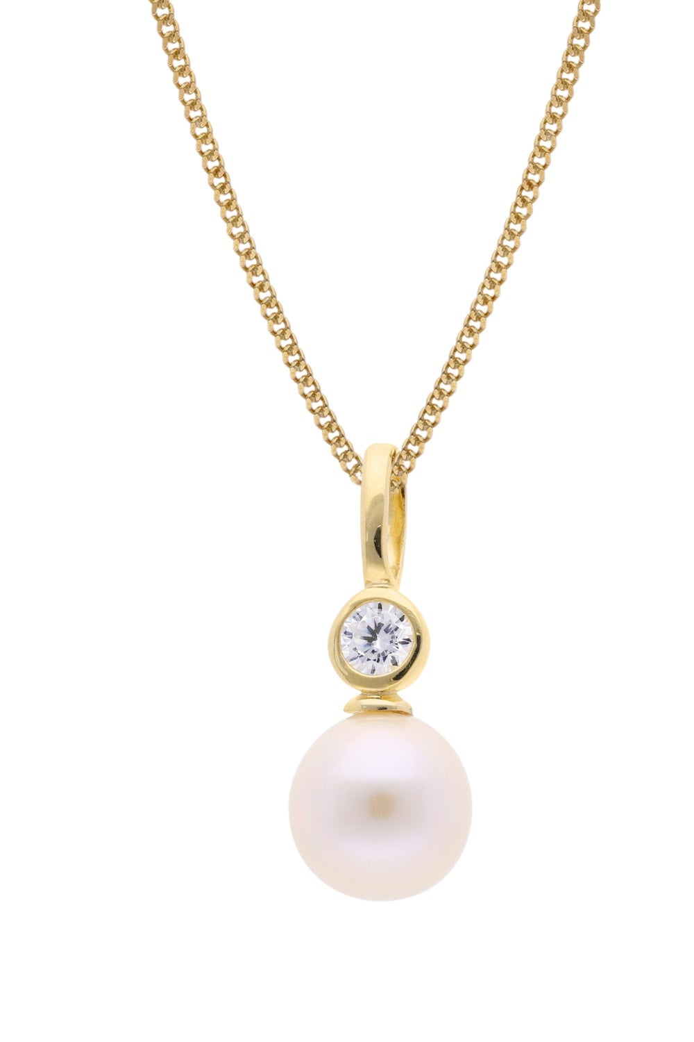 trendor 68384 Damen Perlen-Anhänger Gold 333/8kt an vergoldeter Silberkette Unkategorisiert online kaufen