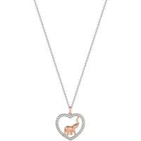 XENOX Damen Halskette Zirkonia Herz Anhänger mit Elefant Collier Bicolor XS1538R Unkategorisiert online kaufen