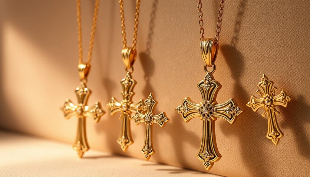 Goldene Kreuz Ketten Luxus-Schmuck