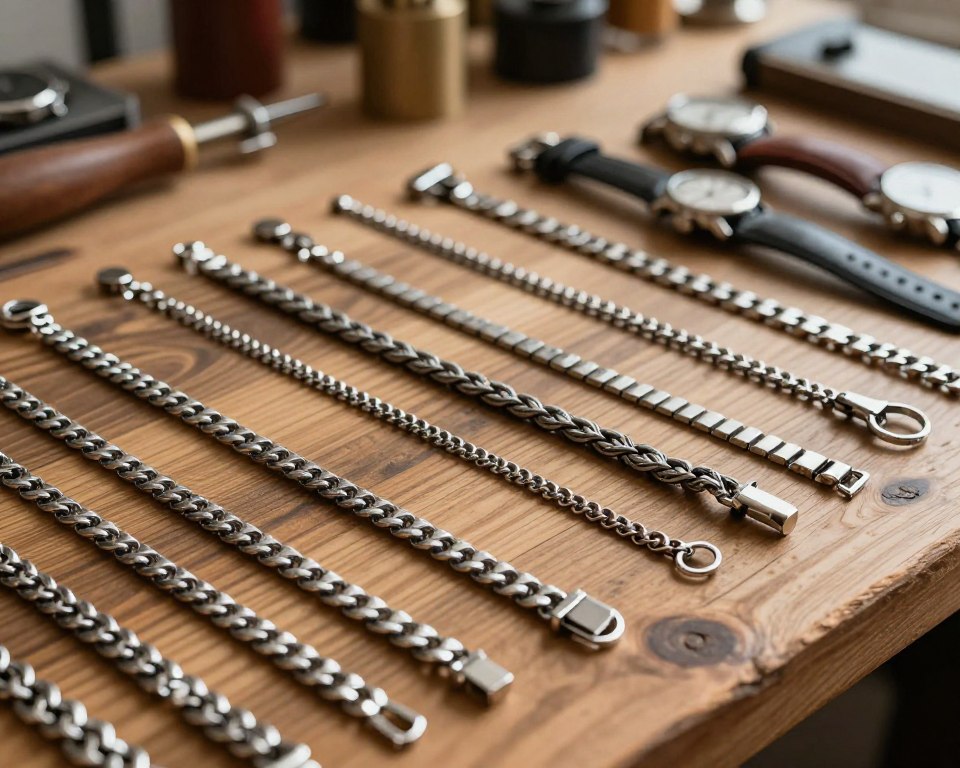 Verschiedene Uhrenketten Typen und Designs